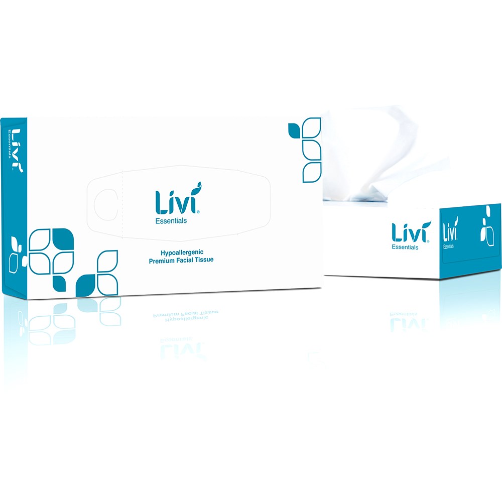 Cleaning - Livi Essentials Facial Tissues Hypoallergenic 2 Ply 100 ...