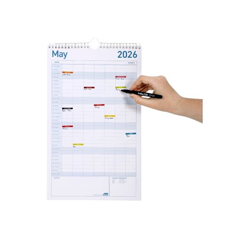 Diaries & Calendars SASCO WALL CALENDAR Family Planning 410X250Mm