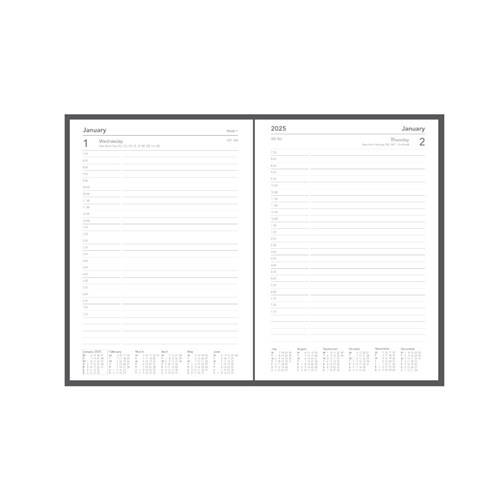 Diaries & Calendars - Debden Silhouette Diary Day To A Page A5 Navy ...