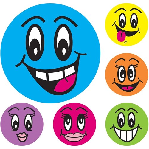 Labelling - AVERY MERIT STICKERS Smiley Faces 43mm Pk102 - Office Mart