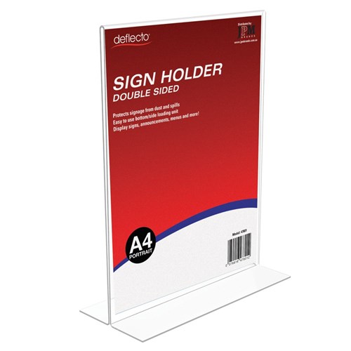 Brochure Holders - Deflect-O Sign Menu Holder Double Sided A4 Portrait ...