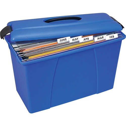 Filing & Storage - CRYSTALFILE CARRY CASE BLUE - Office Mart