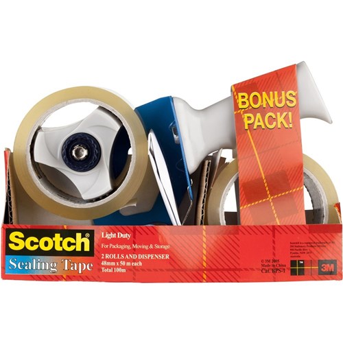 Tapes & Adhesives - SCOTCH PACKING TAPE DISPENSER WITH 2 FREE ROLLS BPS ...