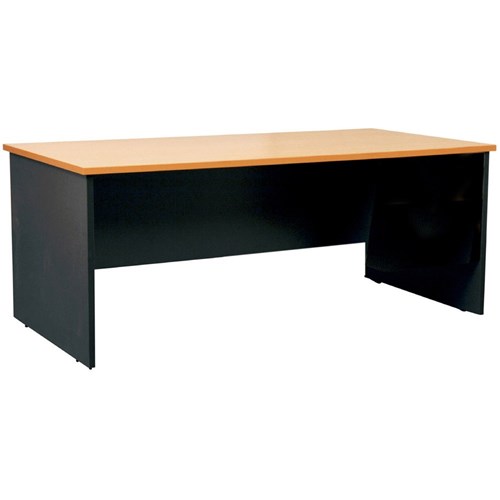 Office Furniture LOGAN DESK 1800X900 Beech & Ironstone Office Mart
